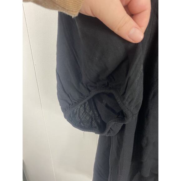 Torrid Fit & Flare Rayon Slub Button Up 3/4 Sleeve Black Size 4X - Picture 7 of 10